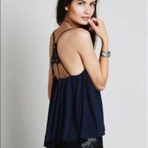 Free People Vegan Leather Harness Top